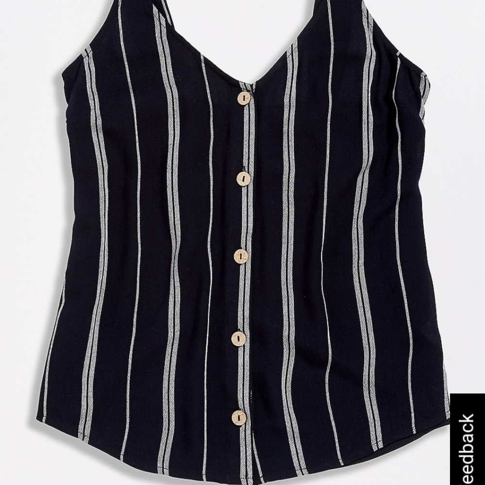 Maurices Navy/white stripe tank